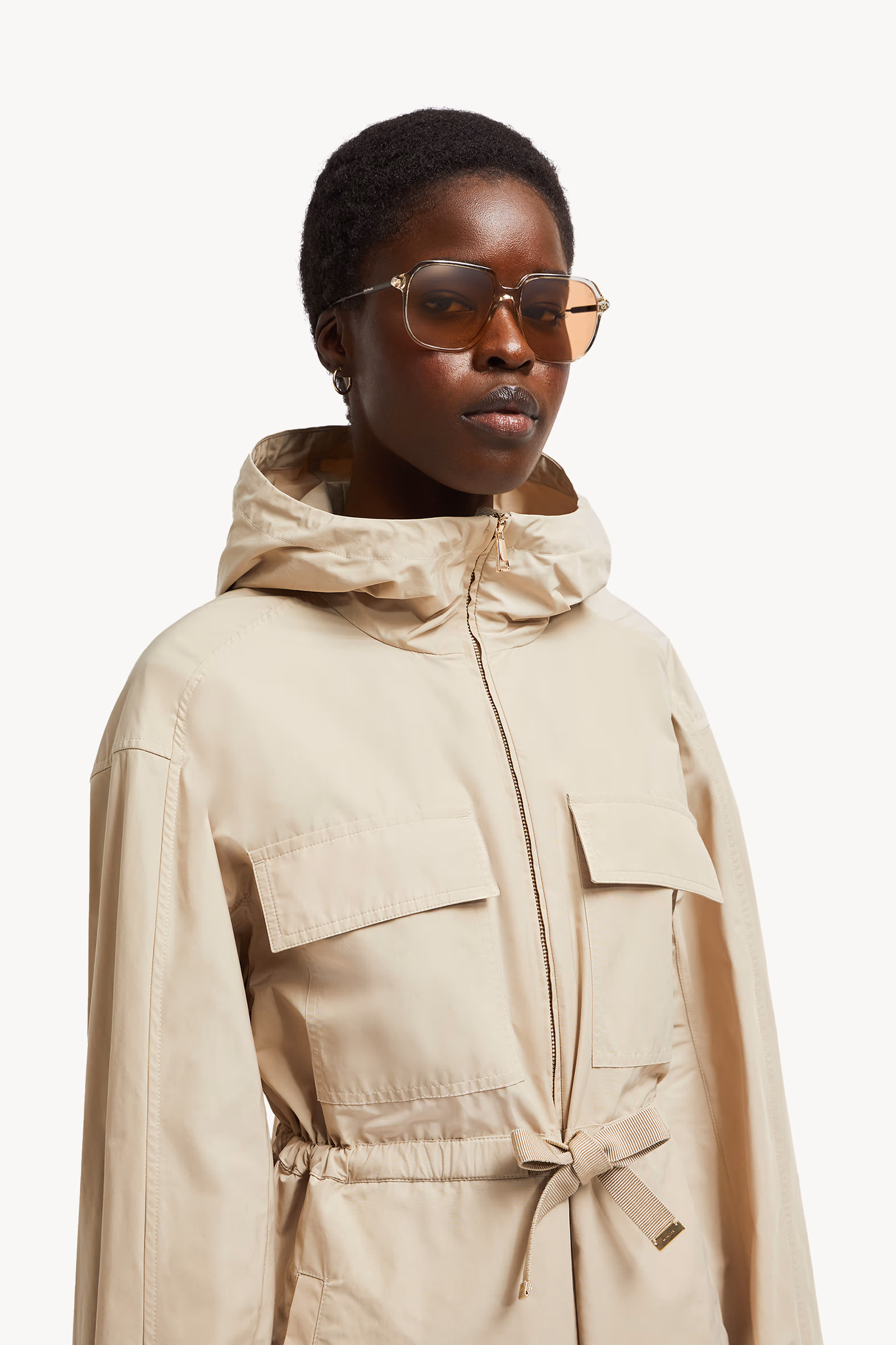 Gafas de sol de aviador Cylin BLANCO ROTO BRILLANTE TRANSPARENTE Moncler 2